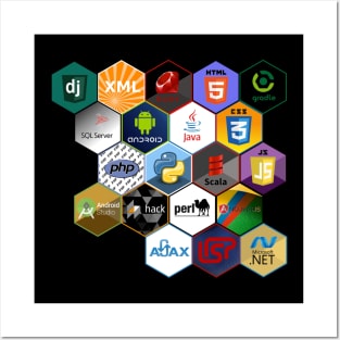 programming languages hexagonal Posters and Art